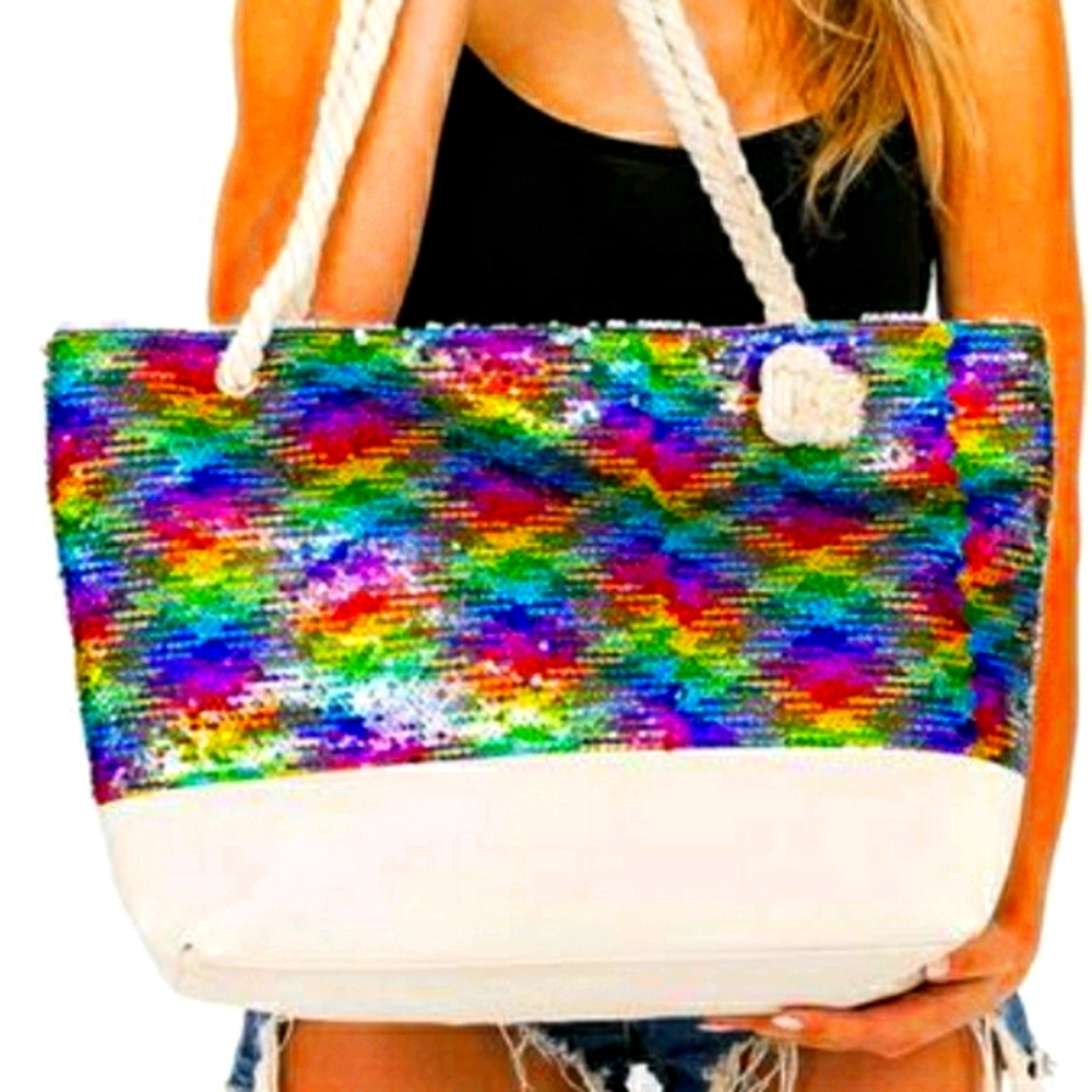 Mermaid 🧜‍♀️ Beach Tote Handbag